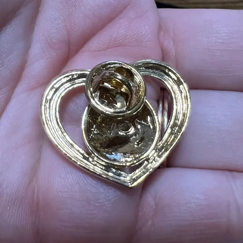 Vintage Lot Brooches Lapel Pins‎ Gold Tone Noahs Ark World Heart Filigree Circle